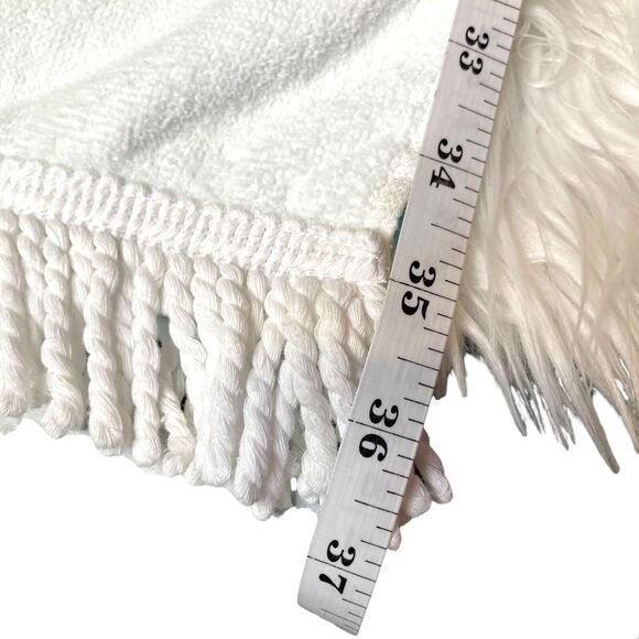 Rodan + Fields Lot Of 2 Blue Wave Beach Towels With Logo Fringe - Picture 5 of 14